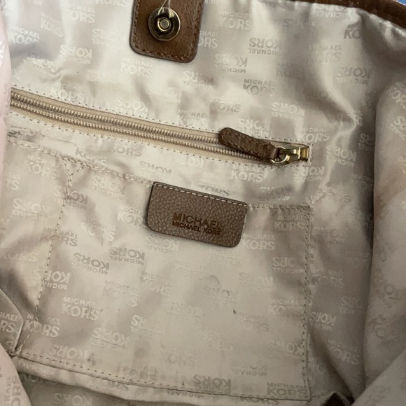 Michael Kors canvas tote navy and blue good/fair - Picture 3 of 5